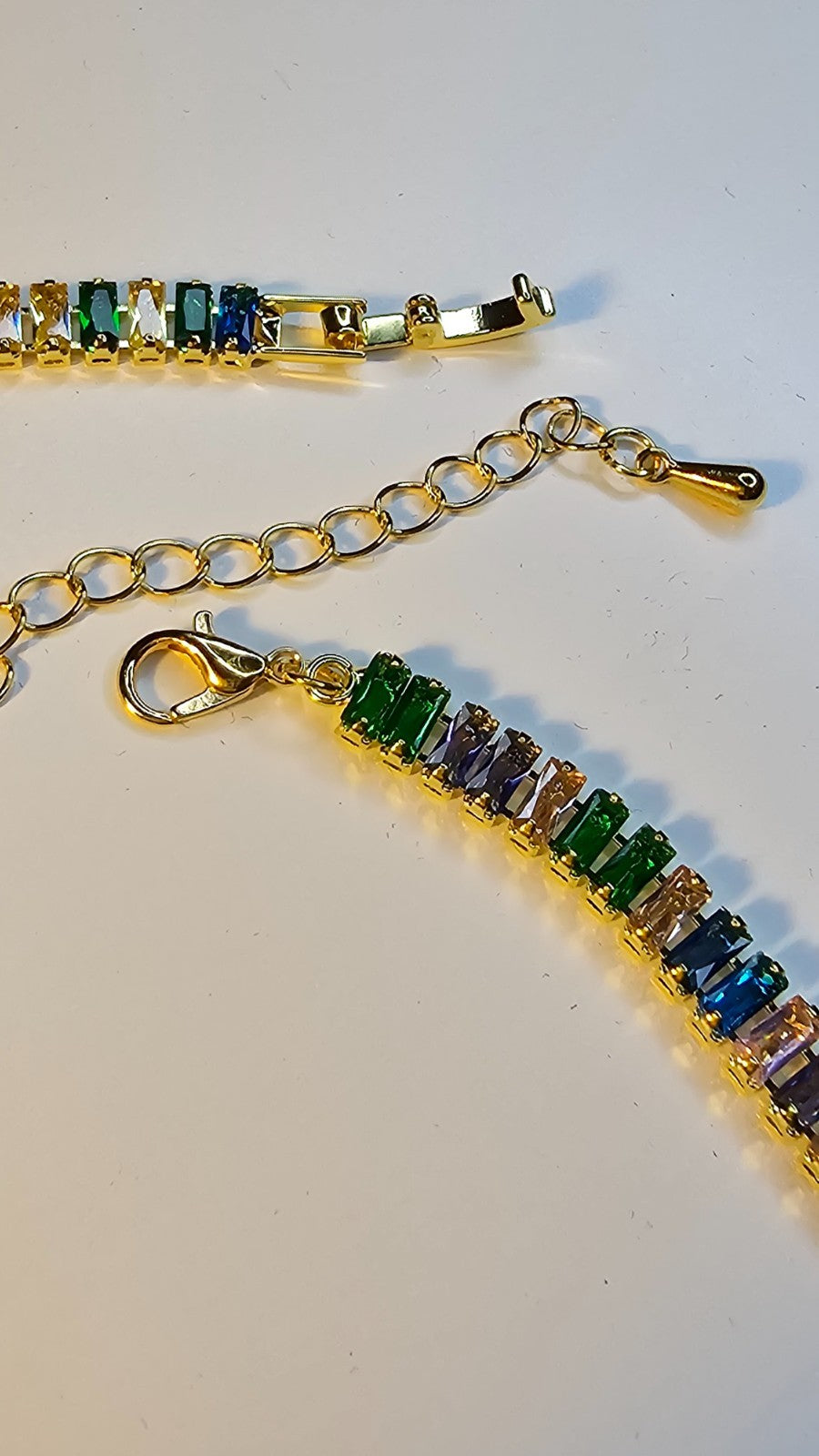 Sparkling Tennis Bracelet and Necklace Gold-plated- Minimalistic- Party or gift