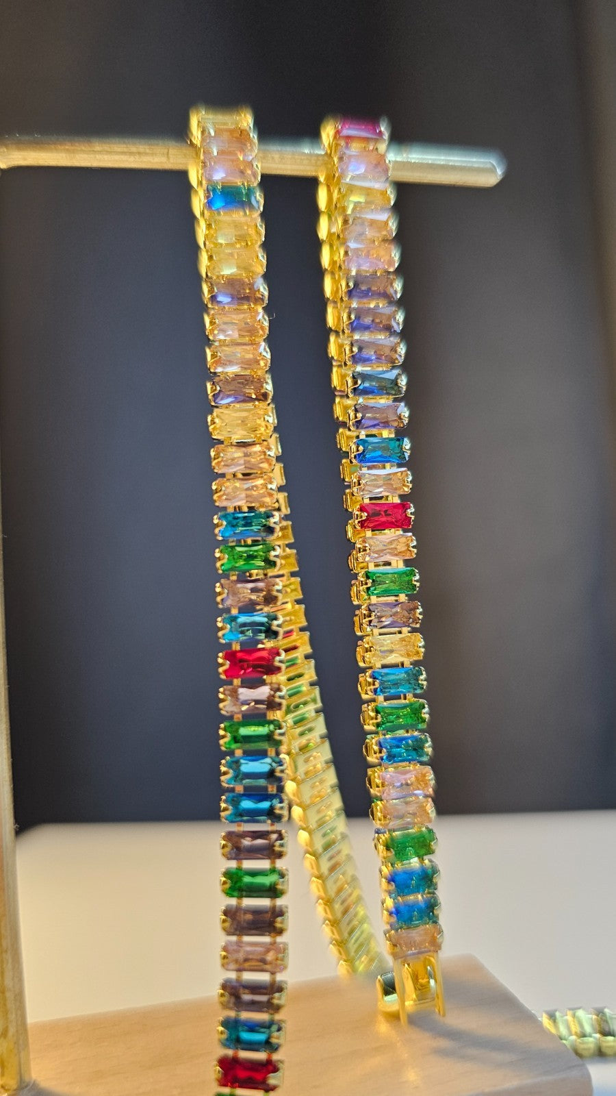 Sparkling Tennis Bracelet and Necklace Gold-plated- Minimalistic- Party or gift