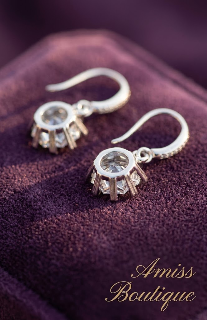 925 Sterling Silver Crystal Drop Earrings Sparkling Statement Earrings for Women